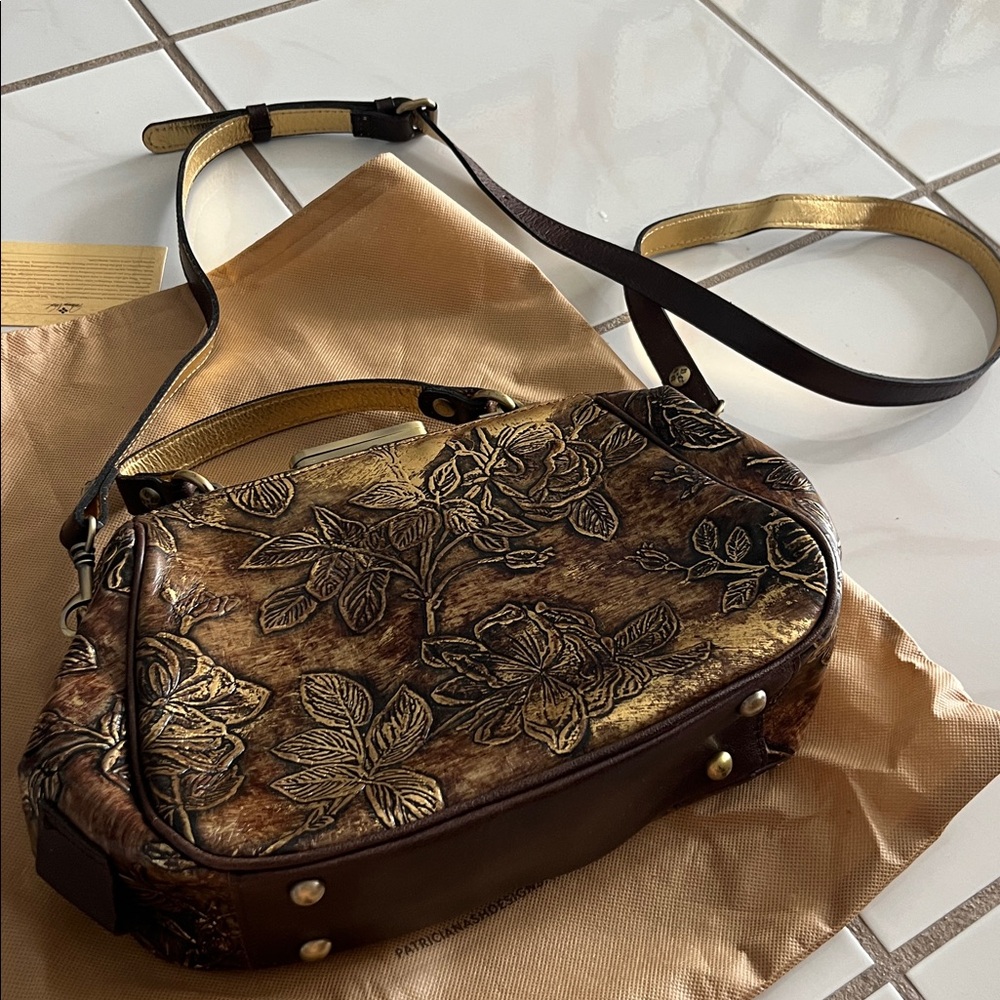 VGUC Patricia Nash Gracchi Embossed Leather Satchel (Macys Exclusive) - Picture 11 of 12